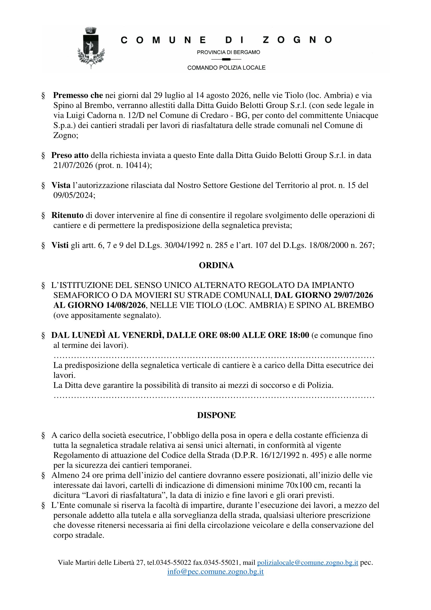 ORD  CANTIERE STRADALE PER RIASFALTII V TIOLO E SPINO AL BREMBO DITTA GUIDO BELOTTI G SRL 07 2026_Page_1