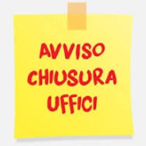 CHIUSURA UFFICIO ANAGRAFE POMERIGGIO 04.09.2025