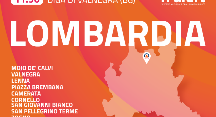 Esercitazione IT-Allert per la diga di Valnegra test programmato per mercoledì 14 ottobre ore 11,30