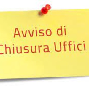 Avviso chiusura ufficio Servizi Demografici il giorno 16 AGOSTO 2025