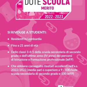  Bando di Dote Scuola - componente Merito a.s. 2022/2023