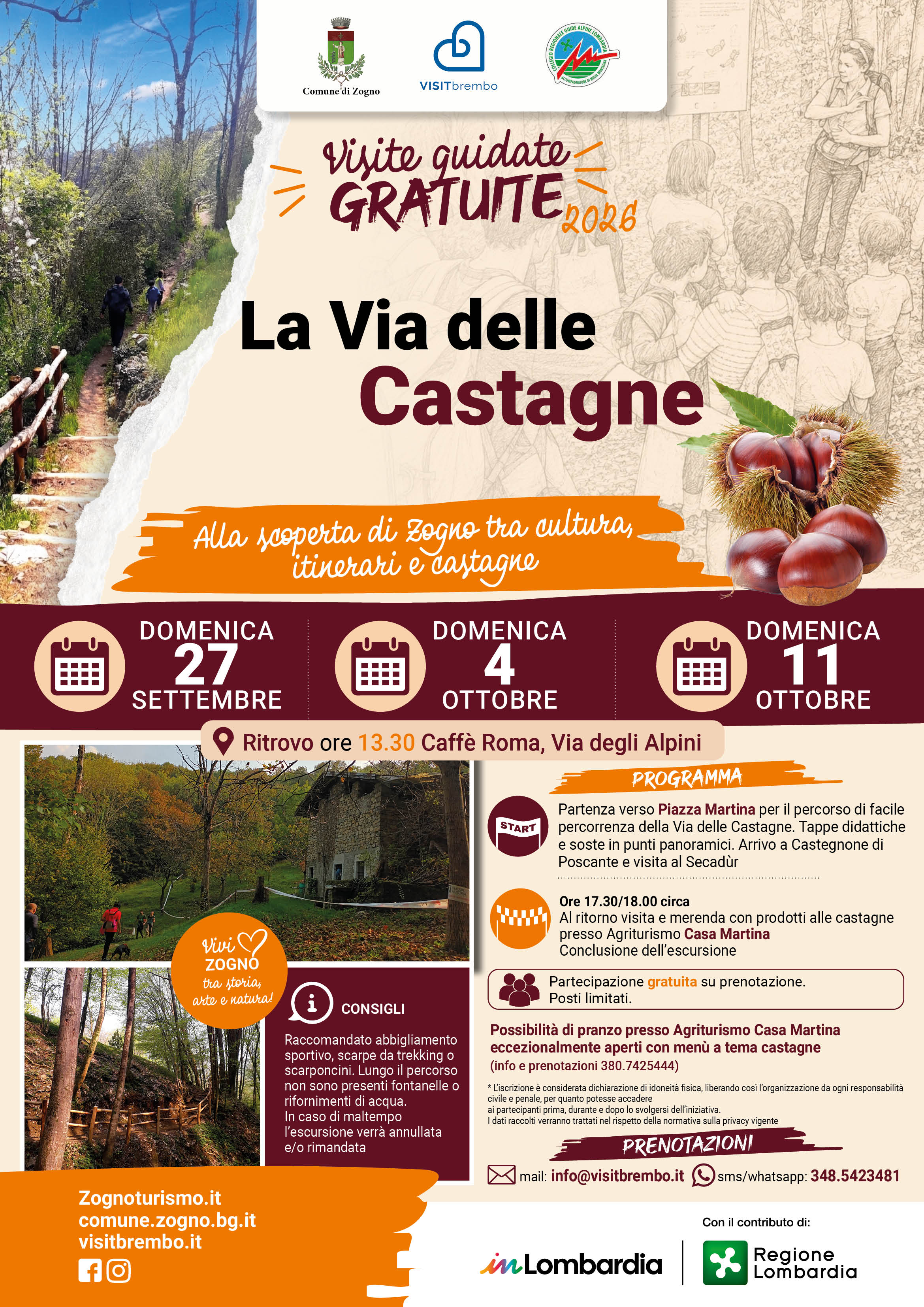 locandine visite guidate zogno 2026 castagne locandine visite guidate zogno 2026 castagne